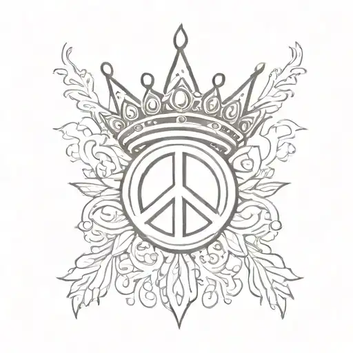 Crown With A Peace Sign