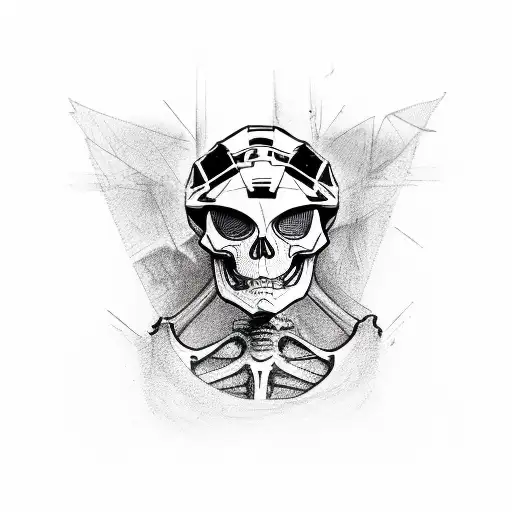 Skeleton On Ktm Dirt Bike