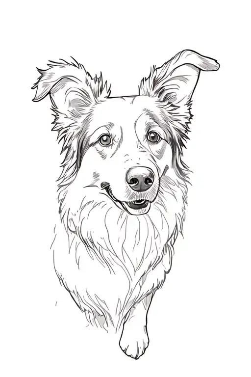 Tri Border Collie In Memory Of Charlie 2011-2025