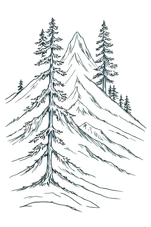 Mountain And Trees Forearm