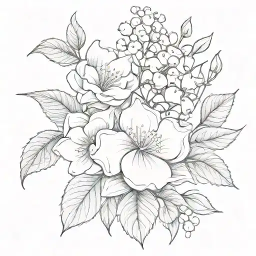 Hydrangea Lily Of The Valley And Rose