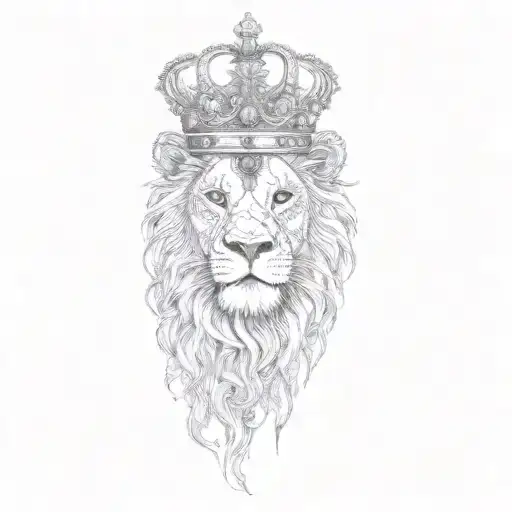 A Lion Wearing A Crown