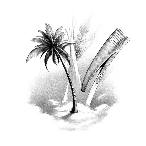 Baseball Bat Palm Trees