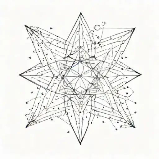 A Geometric Flower Constellation With A Four-pointed Star Center