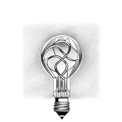 A Pencil Sketch Of A Dna Strand Morphing Into A Light Bulb