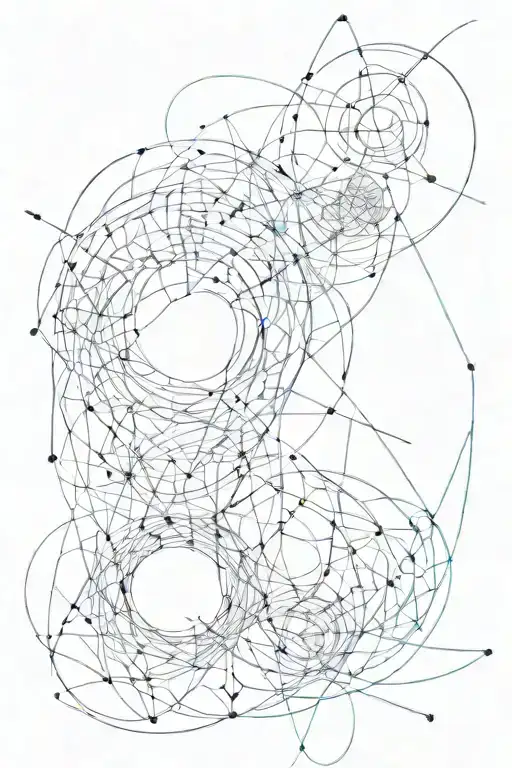 Abstract Lines Connecting Various