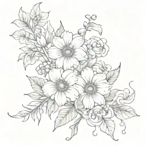 Floral With Biblical Scene