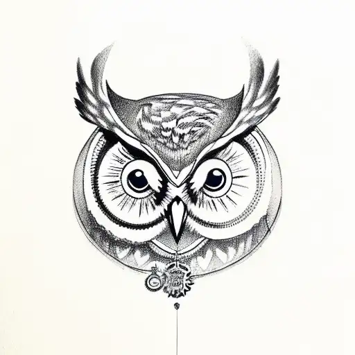 Owl With Pocket Watch