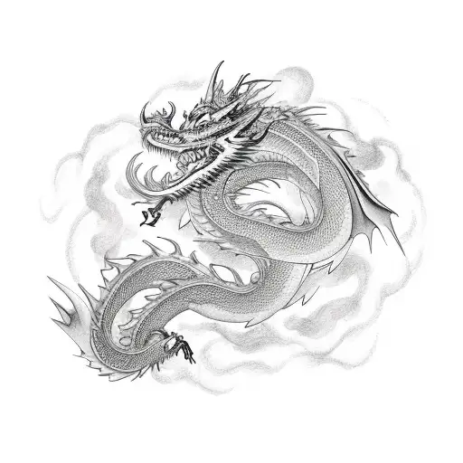 Dragon With Year Of 2000 Character