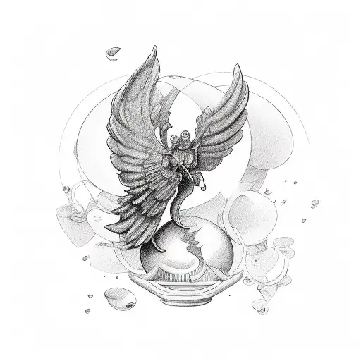 Wings With Hourglass