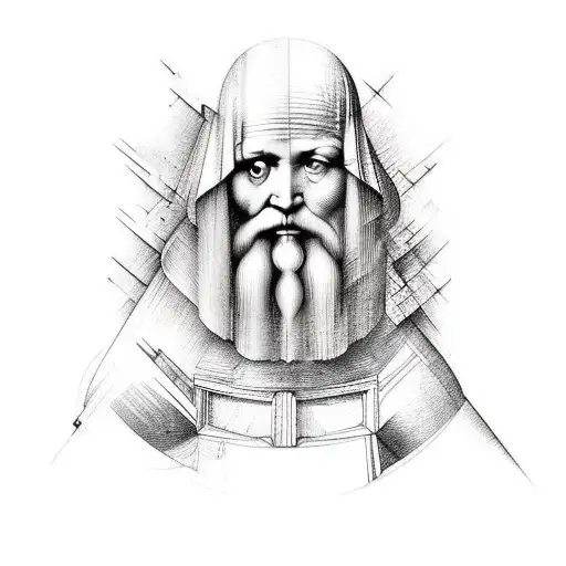 Combine Elements Of Leonardo Da Vinci's Inventions With Italian Landmarks In A Unique Tattoo Design