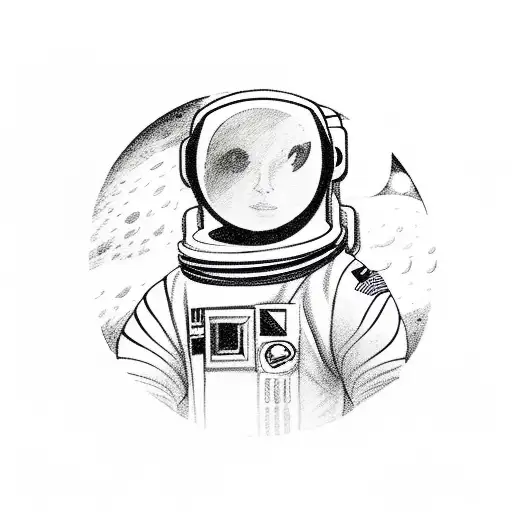 Astronaut Between Planets