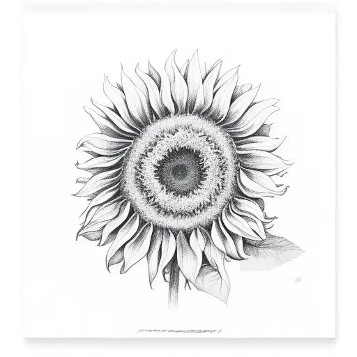 Sunflower Back Rist Fine Line