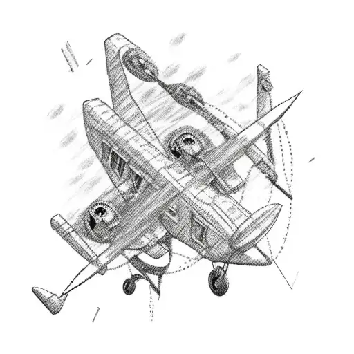 Many Little Airplanes In Barb Wire