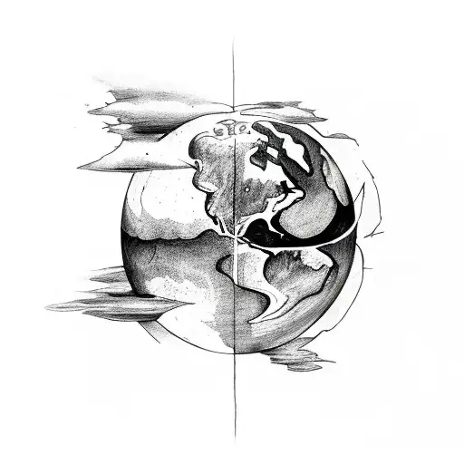 Mother Earth With Half Burned Face