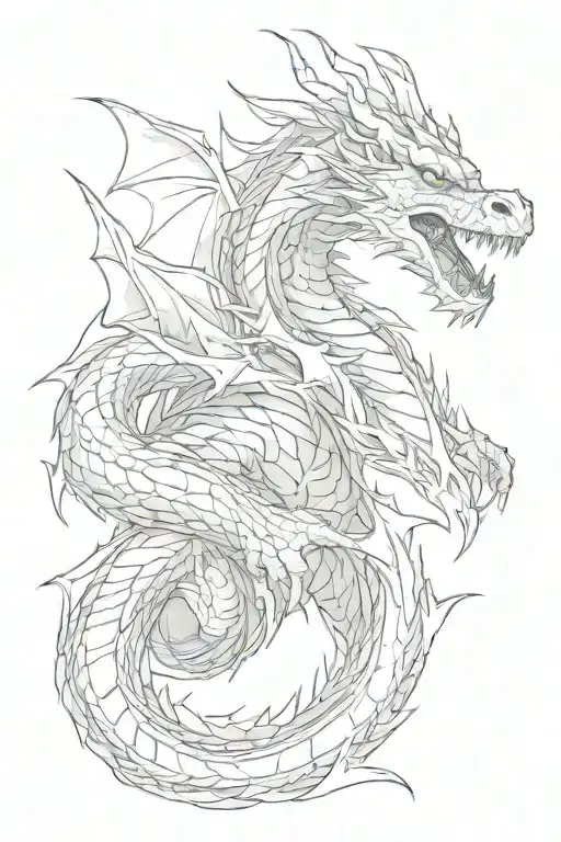 Dragon With Lightning All Over His Arm