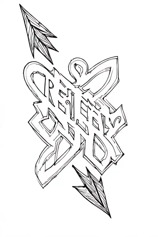 Arrow With The Word Rescilience