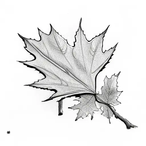 Maple Leaf With Owl