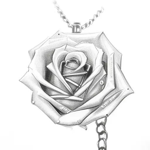 Pocket Watch Rose Chains