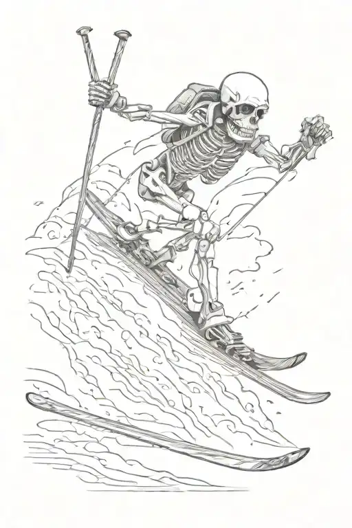 The Skeleton Is Skiing
