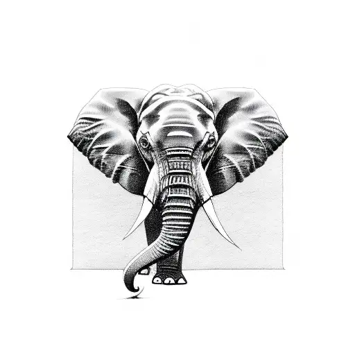 Elephant Which Represents Letter 'R'