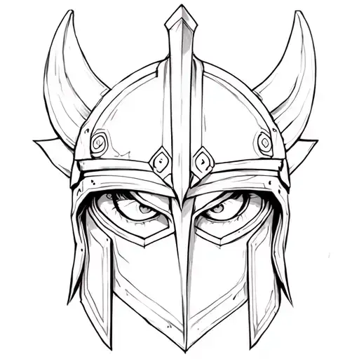 Warrior Helmet With Eyes Open