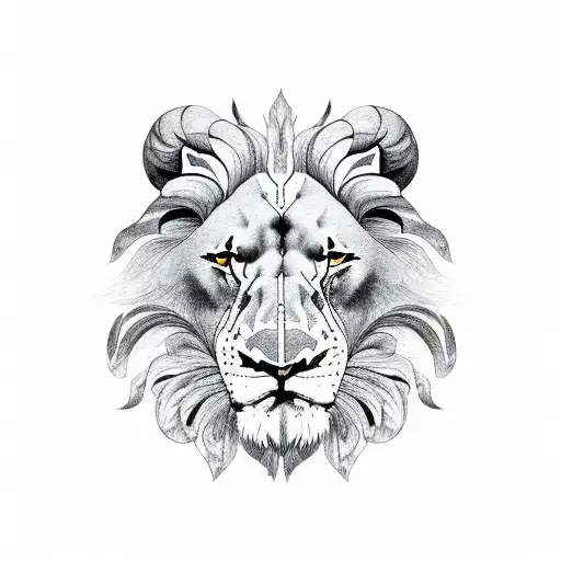 Lion And Mountain Goat