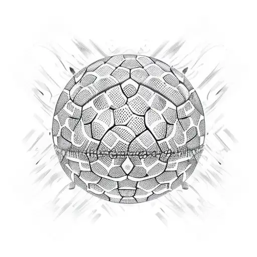 A Football With Crocodile Scales Instead Of Traditional Patterns