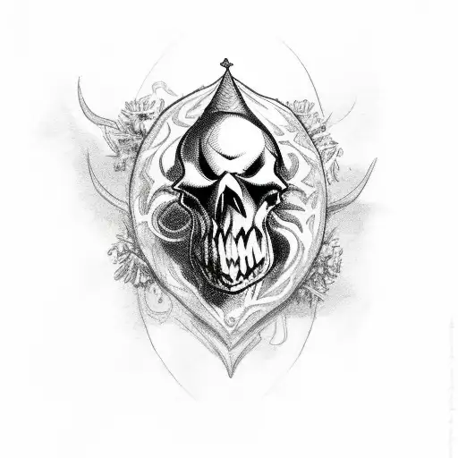 Jester With A Skull As Its Face
