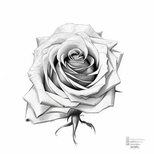 Rose Growing Out Of Pile Of Potatoes