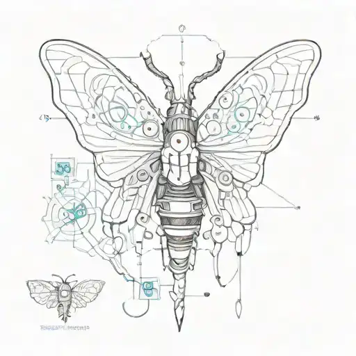 A Moth With Digital Components