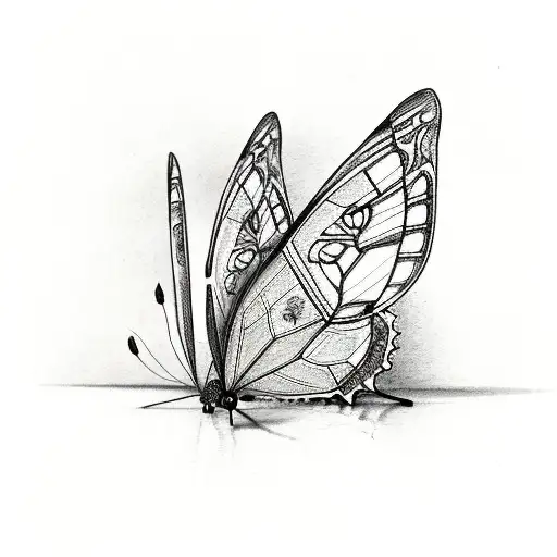 Dainty Butterflies And A Book