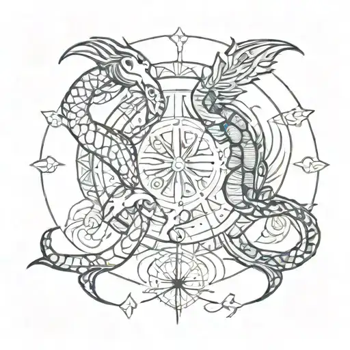 Scorpio And Pisces Zodiac Sign Tattoo With Virgo Sign