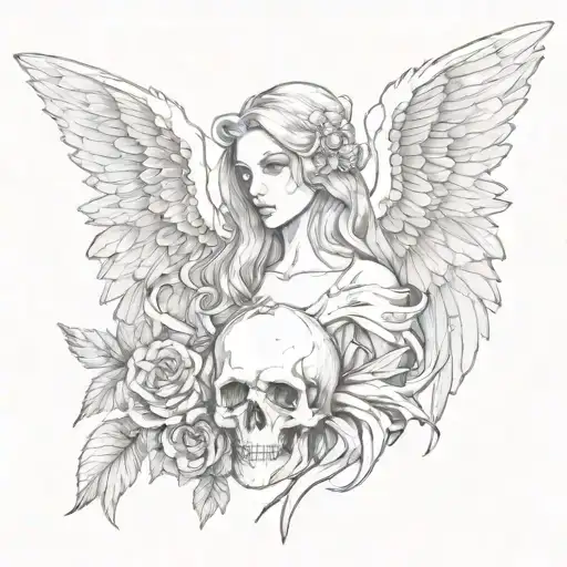Angel With Skull
