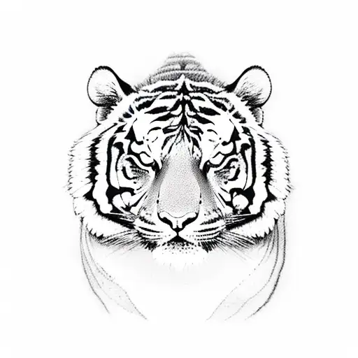 Tiger Walking Defiantly Out Of Flames