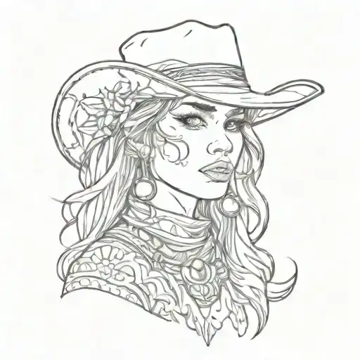 Woman Face Western