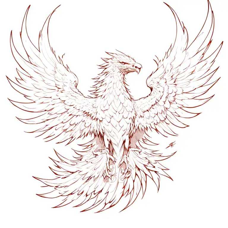 Phoenix Rising From Flames