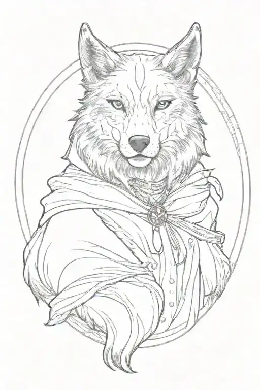 Black Wolf Red Riding Hood