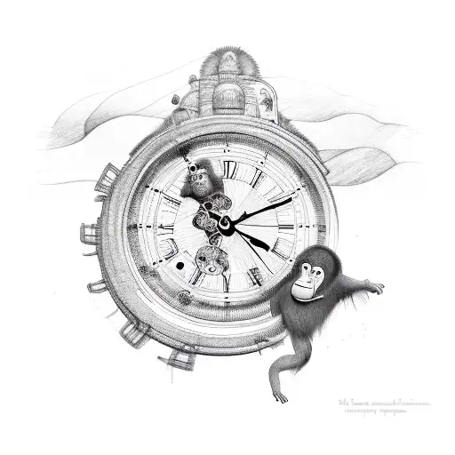 Orangutan Grandfather Clock