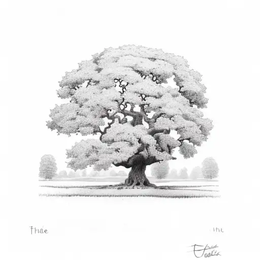 Oak Tree And The Danish Flag