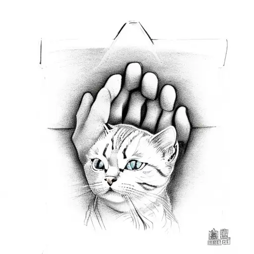 Cardboard Box With A Cat Paw Coming Out