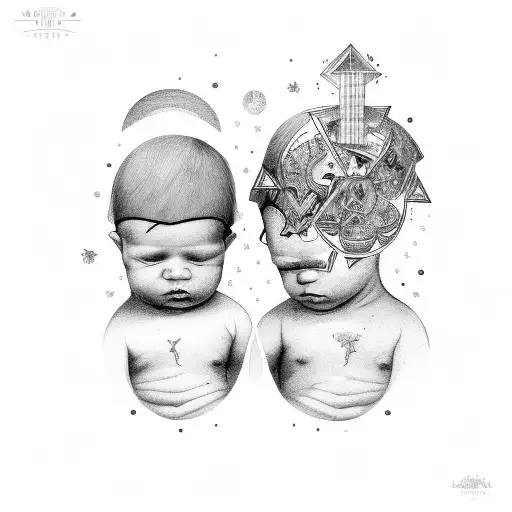 Two Babies With A Gemini Sign