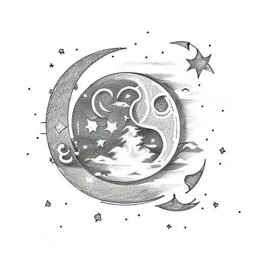 Letters Mar With Moon And Stars