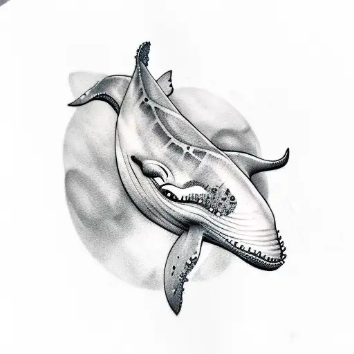 Matching Tattoo Whale And Mother Nature