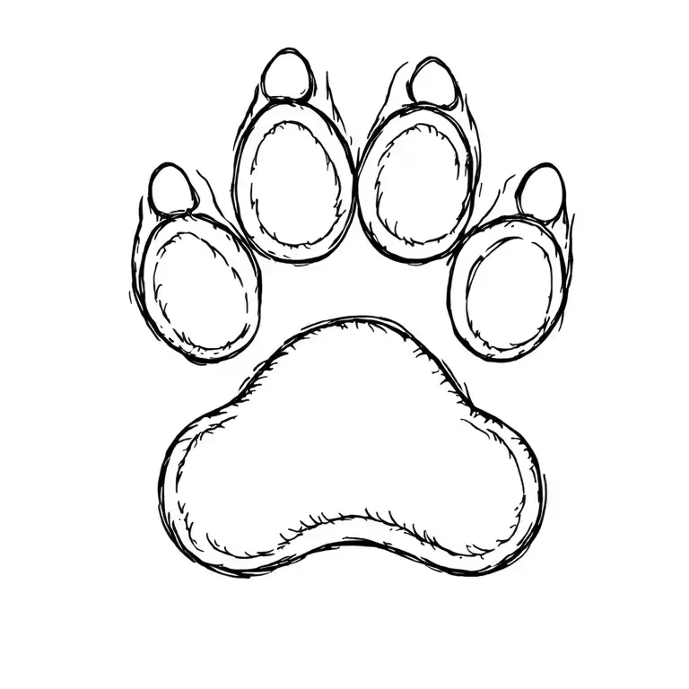 Dog Paw With Jackson Writing