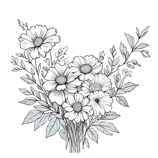 January And March Birth Flower Bouquet