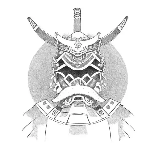 Samurai In A Plague Mask