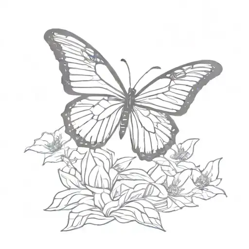 A Silhouette Of A Butterfly Against A Stunning Sunset Backdrop