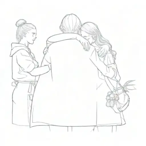 A Group Of Girls Hugging