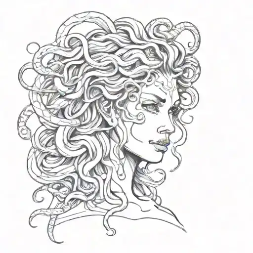 Medusa Holding The Head